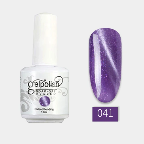 15 мл Nail Art Vernis Полупостоянный замачиваемый фиолетовый кошачий глаз Магнитный Гель-лак Светодиодный УФ-гель для ногтей магнитный гель синий желтый - Цвет: 041
