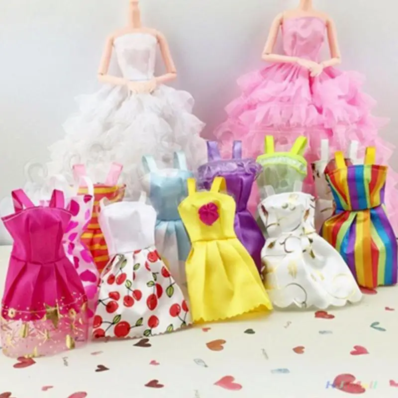 10 шт. сортирует ручной Вечеринка Одежда Мода платье для куклы подарок игрушки