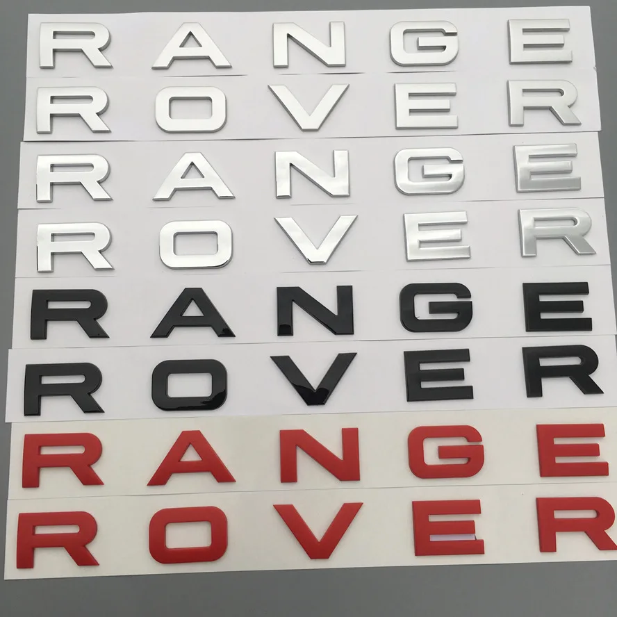 2X NEW Chrome Matt silver glossy black red hood front badge Letter emblem for Range rover Land car stickers | Автомобили и