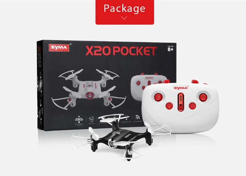 017 SYMA X20 мини Дрон Радиоуправляемый квадрокоптер 2 4G 4CH 6 aixs Gyro RTF с безголовым