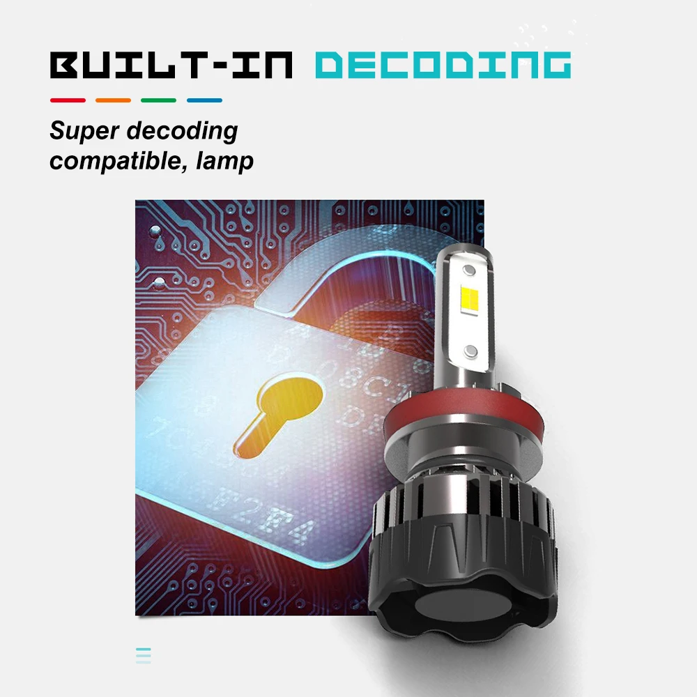 Modifygt 3 Изменение цвета 5 режимов H4 led H7 H8/H9/H11 9005/HB3 9006/HB4 фара 3000K 4300K 6000K 50W 12V