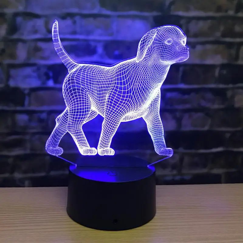 12 мышь из зодиака 3d лампа Тигр кролик дракон змея 3d светодиодные фонари лошадь овца обезьяна, курица, собака, свинья 3D ночные светильники - Испускаемый цвет: q