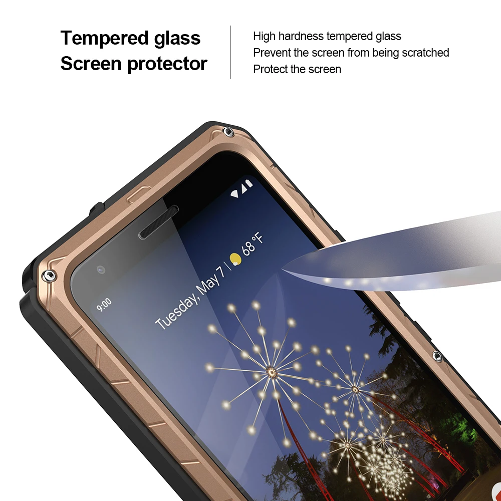 Для Google Pixel 3A 3A XL чехол жесткий алюминиевый металлический Закаленное стекло Защитная крышка для Google Pixel 4 4XL защитный чехол