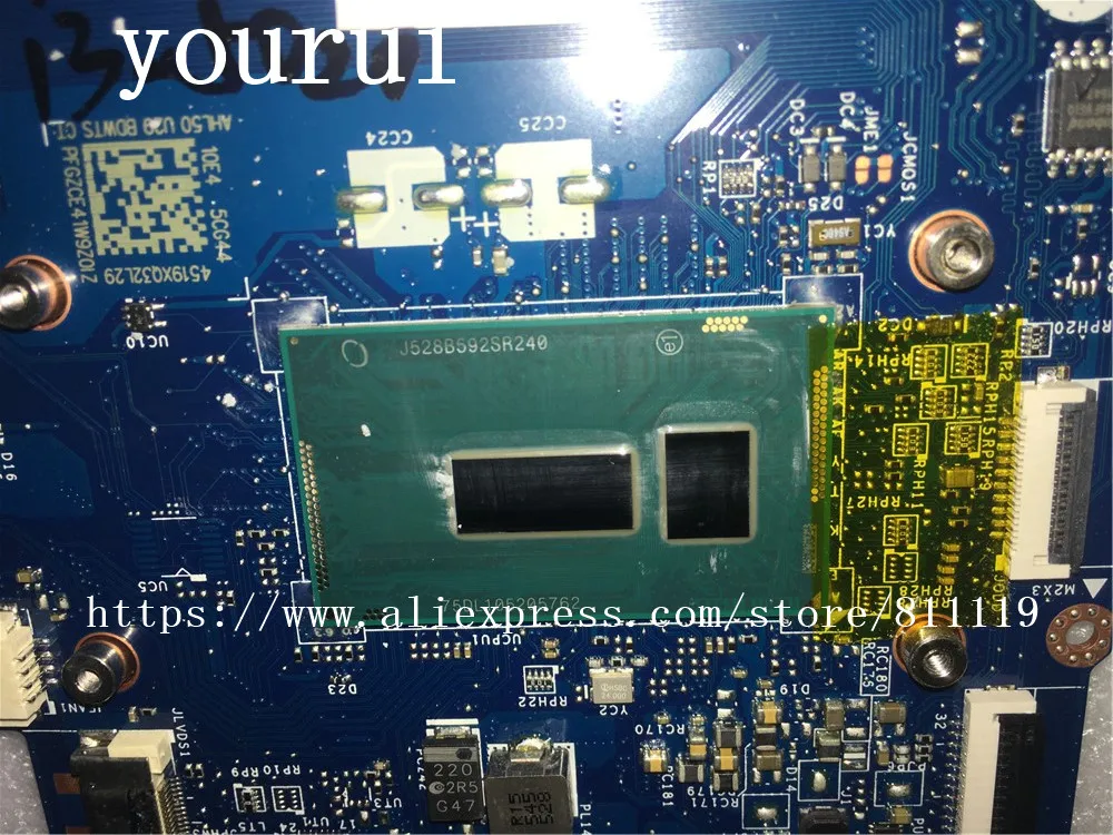 Yourui для струйного принтера HP Pavilion 15 AC ноутбук процессор Материнская плата i3 5020u