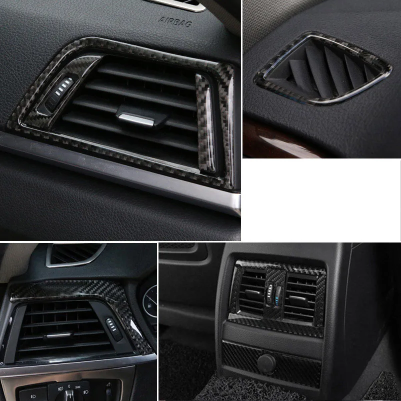 lsrtw2017 carbon fiber car vent trims for bmw 3 series f30 f31 f34 f32 2013 2014 2015 2016 2017 2018 320 420 330 318 328 335 | Автомобили
