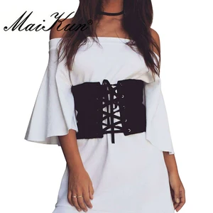 Maikun широкий пояс женский ремень упругие винтажные широкие ремни для женщин  Известная Марка дизайнерские ремни для для вечеринки для черных одежд и джинсов