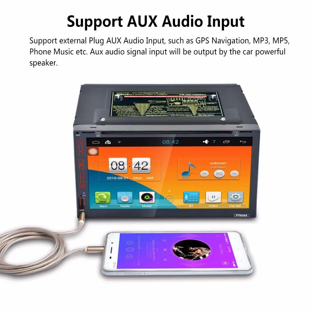 Shunwei автомобильный 2 Din стерео на палуба android 5.1.1 автомобильный DVD ПК-плеер gps Навигация MP3/MP4/SD/USB/FM/AM радио 5,20