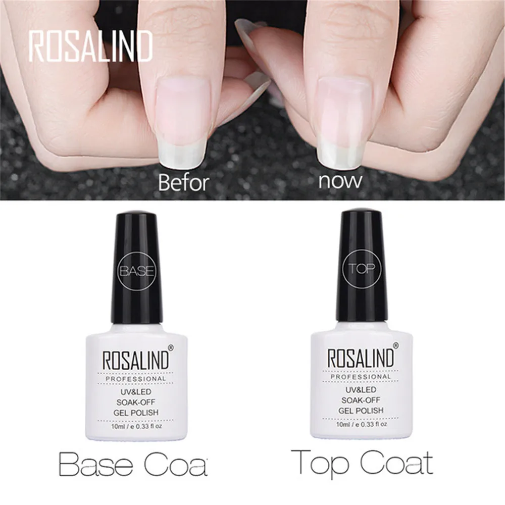 Розалинд многофункциональный 7 мл и 8 10 Top Coat базовый гель лак для ногтей УФ лампы