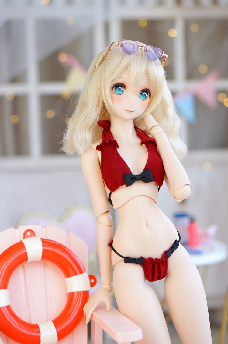 1/3 тонкий кукольный красный комплект одежды Бикини Одежда для BJD SD DD кукла подарок