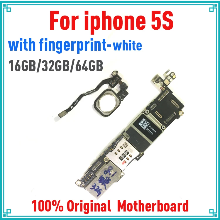 16 Гб/32 ГБ/64 Гб Белый для iphone 5S материнская плата с сенсорным ID оригинальный