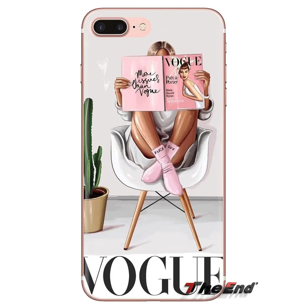 Больше проблем чем Vogue для Samsung Galaxy S3 S4 S5 Mini S6 S7 Edge S8 S9 S10 Plus Note 3 4 5 8 9 прозрачные