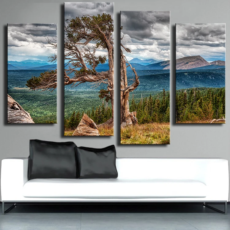 4 шт. ветреный хребет щетина настенная живопись Печать на холсте для идеи