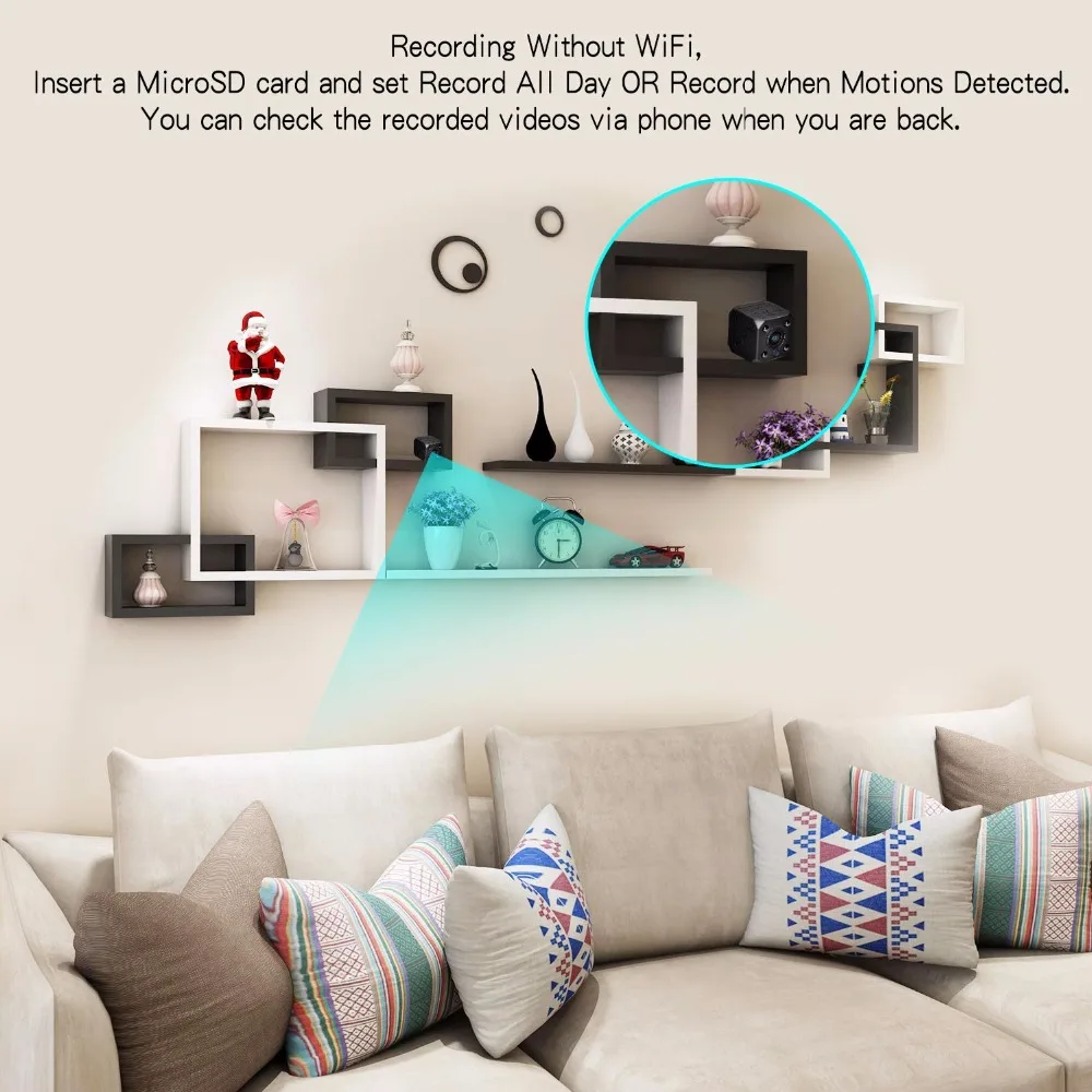 HD 1080 P WiFi мини камера с автоматическим ночным видением няня микро для домашнего