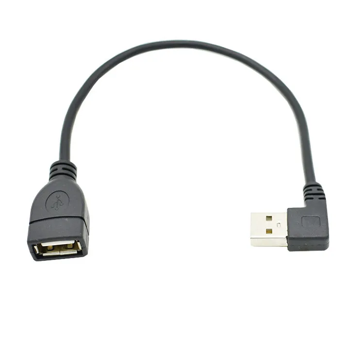 Ult-лучший USB 2,0 3,0 Удлинительный кабель под прямым углом 90 градусов для мужчин и женщин Супер Скоростной USB кабель для синхронизации данных и зарядки
