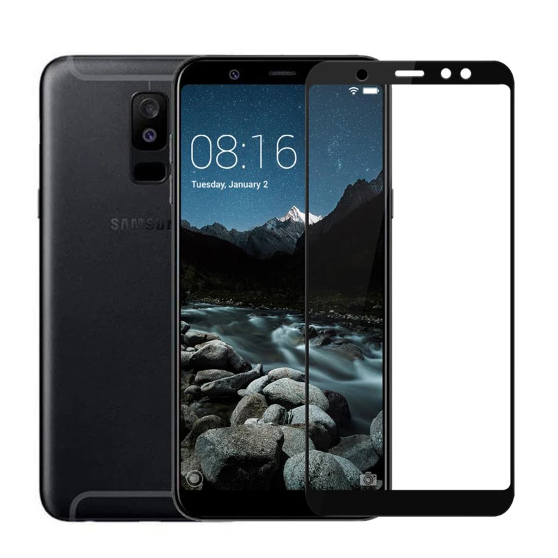 3D закаленное стекло для Samsung Galaxy A9 Star lite Полное покрытие экрана Взрывозащищенная