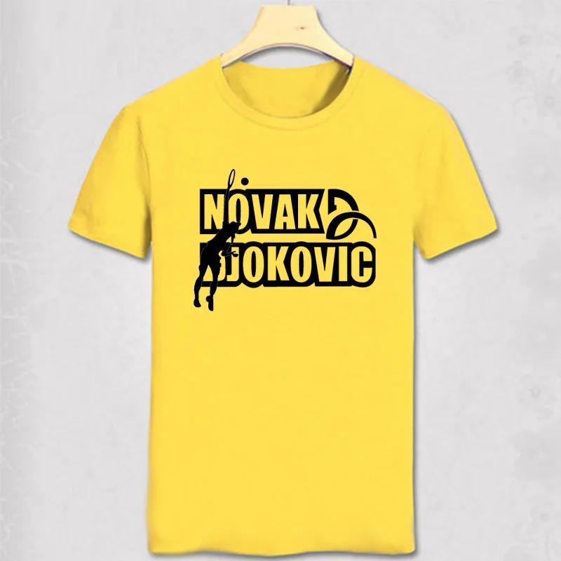 Мужские футболки модные Novak Djokovic с логотипом модная футболка принтом для мужчин и