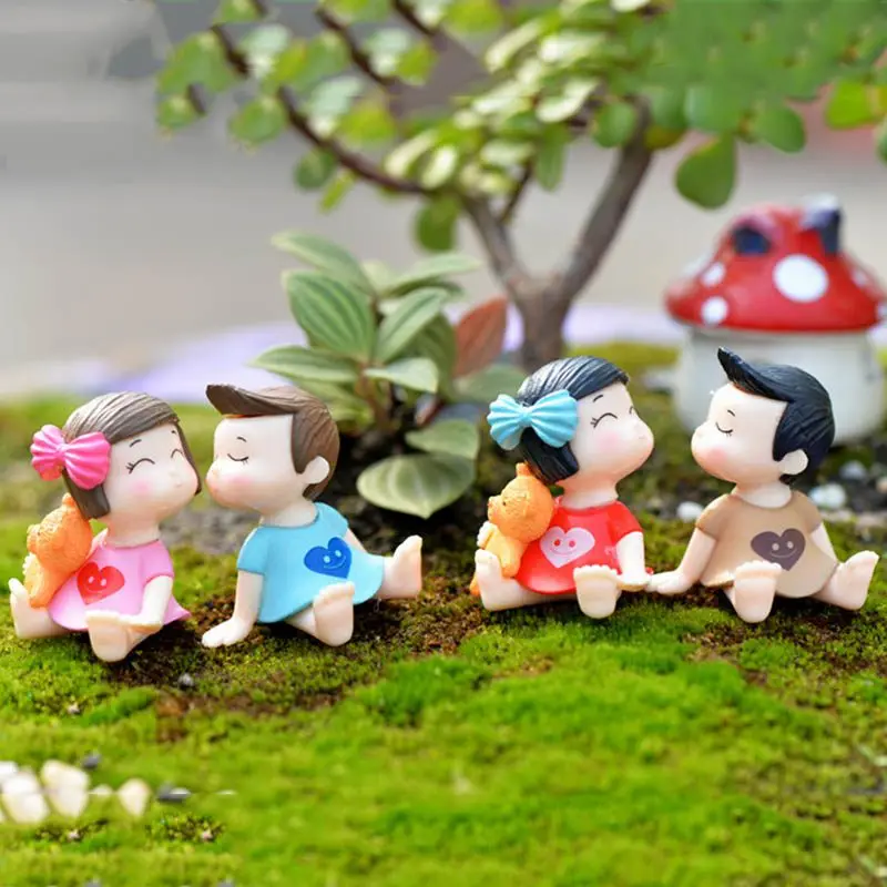 Отточить декорации милые влюбленные парные фигурки миниатюрные Сказочный