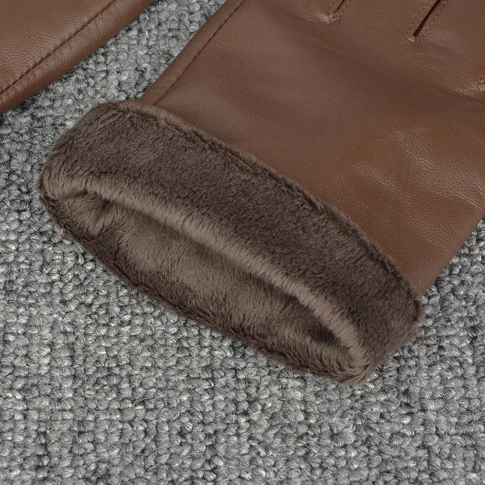 Jancoco Max, черные и коричневые, новинка, натуральная овчина, кожаные перчатки, зимние, теплые, бренд, для вождения, варежки для мужчин, S2058