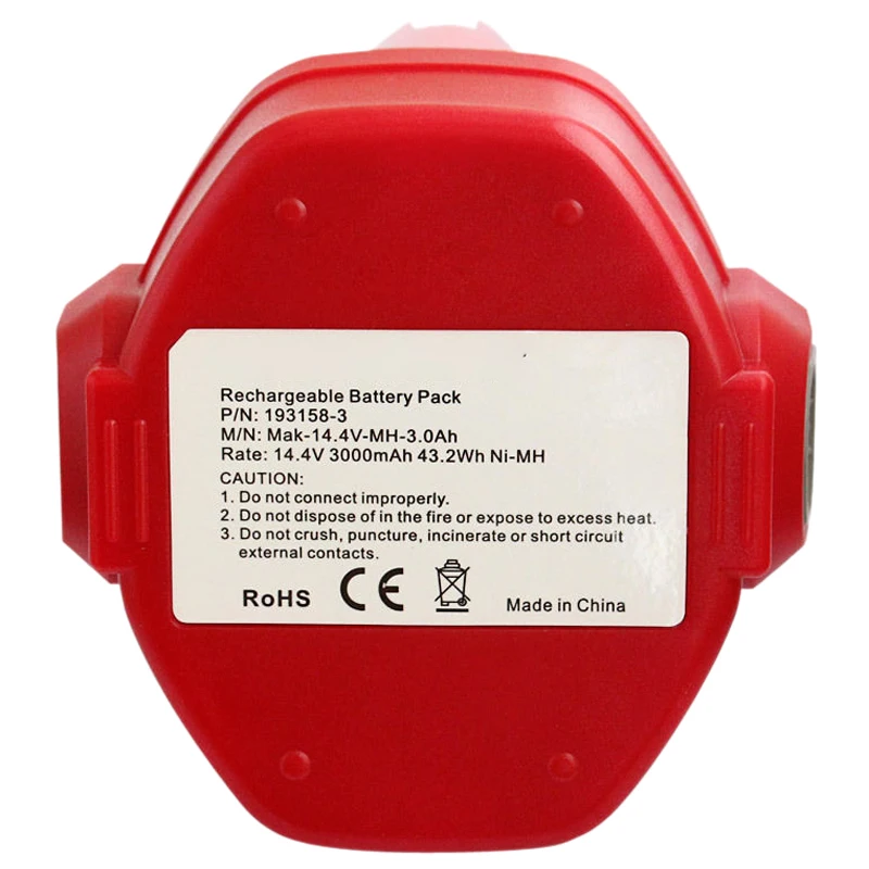 SCLS Новый 14 4 V 3.0Ah NiMH аккумулятор для Makita 6281D 6333D 6336D 6337D 6339D красный | Электроника