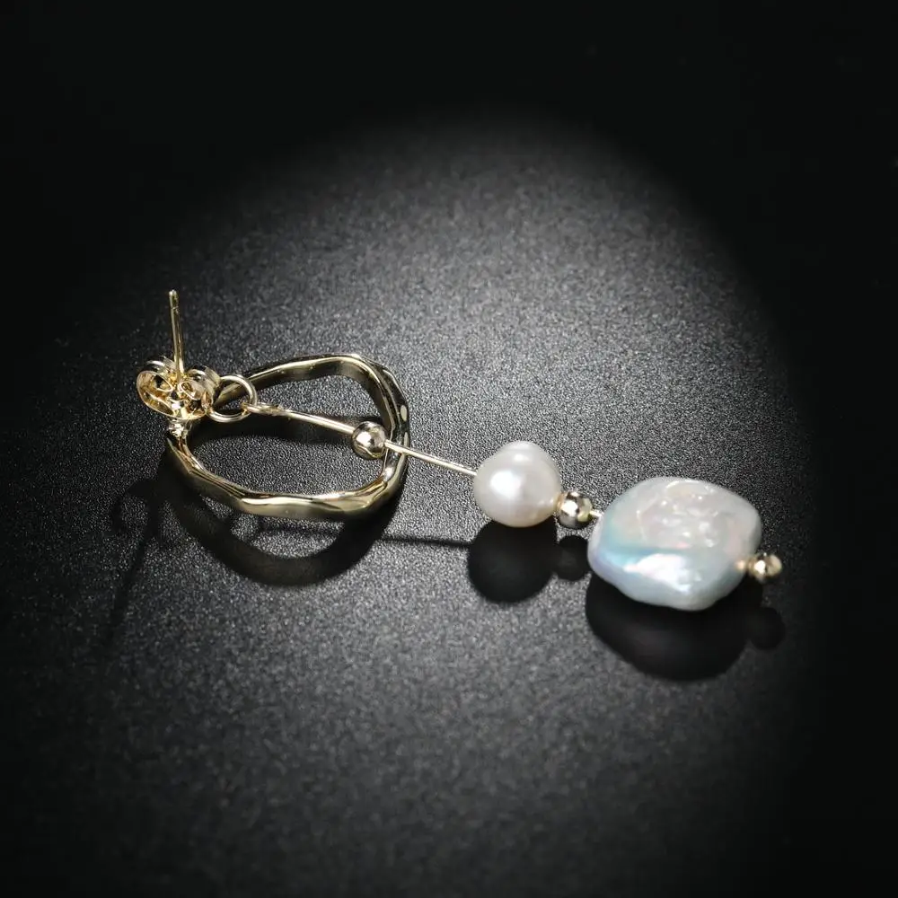 Женские серьги с искусственным жемчугом MECHOSEN геометрические медные Украшение