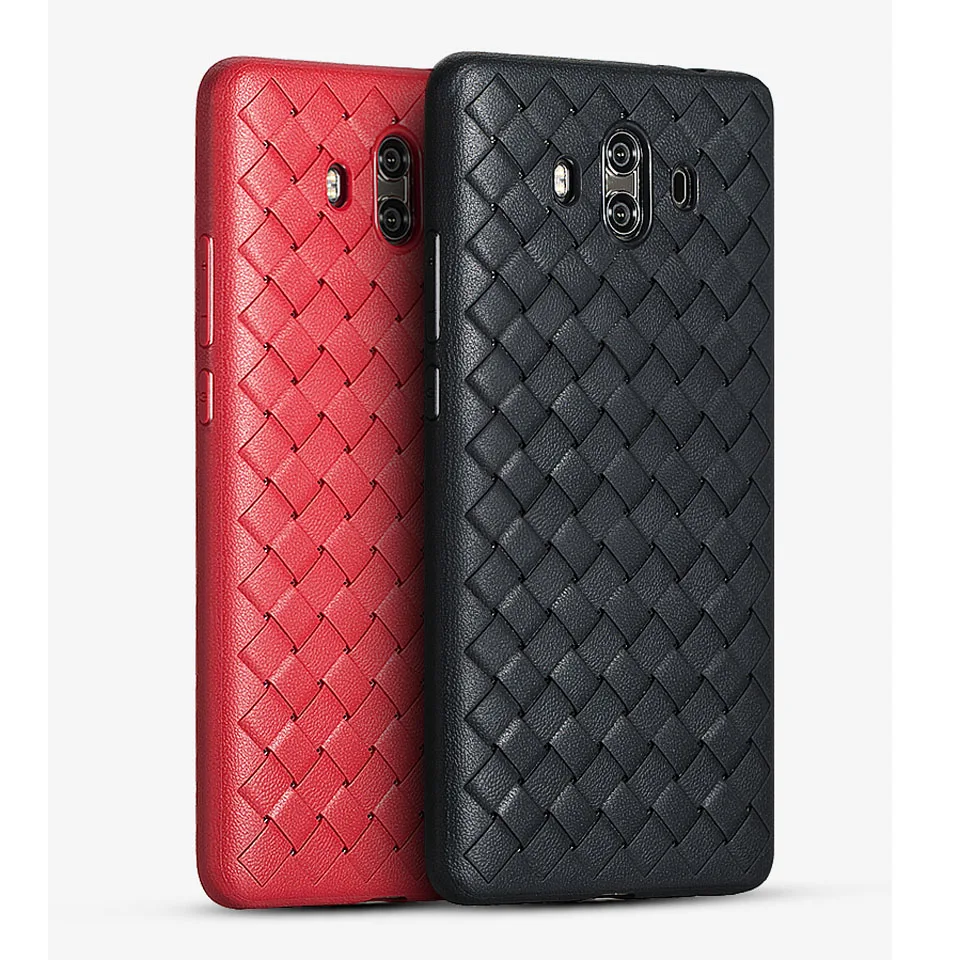 Роскошный Плетеный силиконовый чехол для Huawei Mate 10 20 Pro P20 Lite P30 Nova 3 4 Y3 Y5 Y6 Prime Y7 Y9 2018