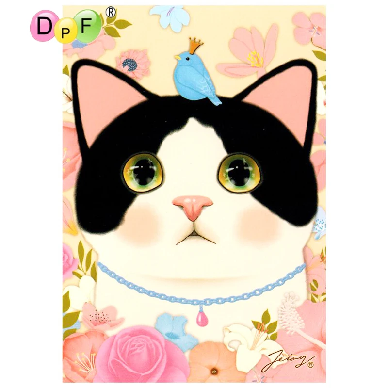 

DPF 5D алмазная живопись, вышивка крестиком, птица, кот, алмазная живопись «сделай сам», круглая алмазная живопись, вышивка, мозаика, украшение,...