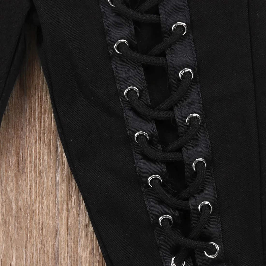 Комплект одежды для девочек модный топ с открытыми плечами и лямкой на шее