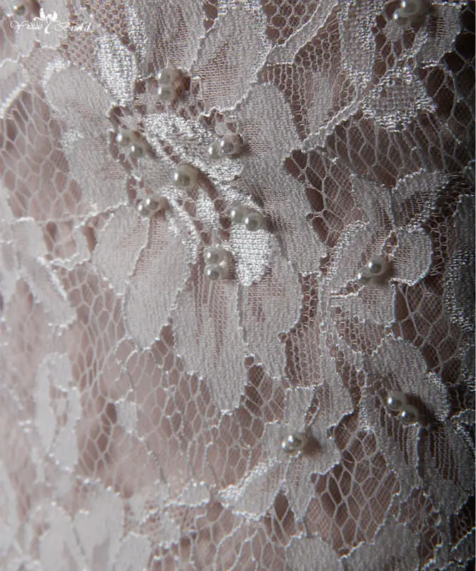 Пикантное свадебное платье RSW848 с высоким разрезом открытой спиной жемчужными