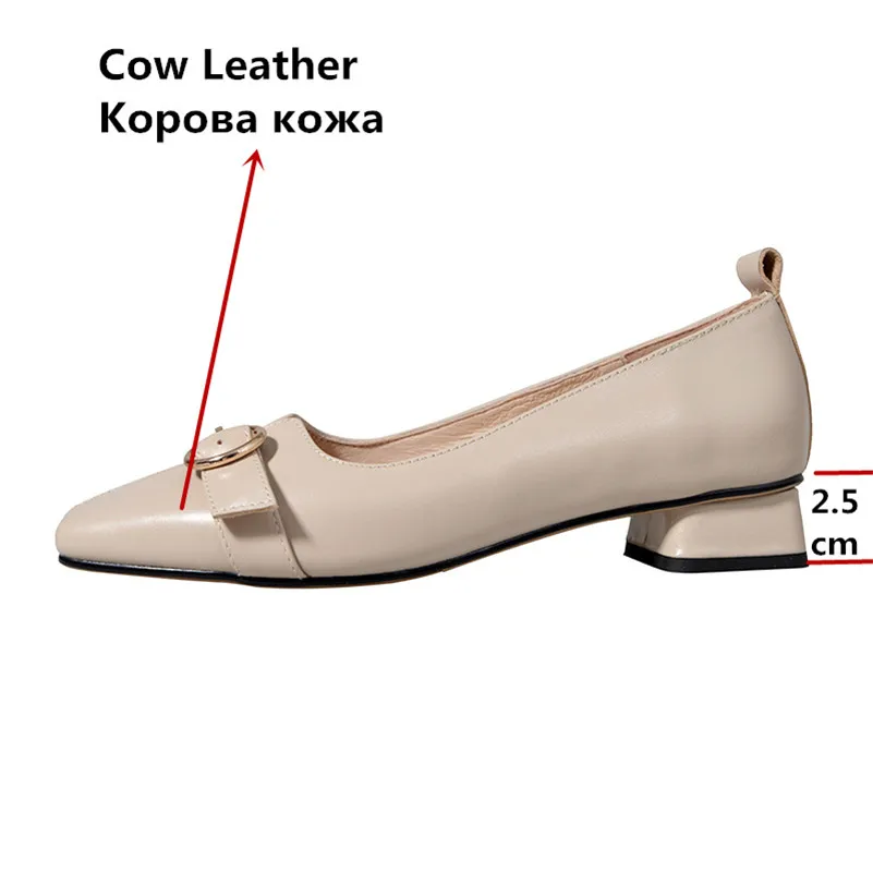 Женские туфли-лодочки FEDONAS винтажные туфли на низком каблуке с квадратным носком