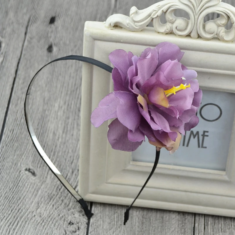 Новый большой цветочный ободок для волос девочек милые ободки детей аксессуары