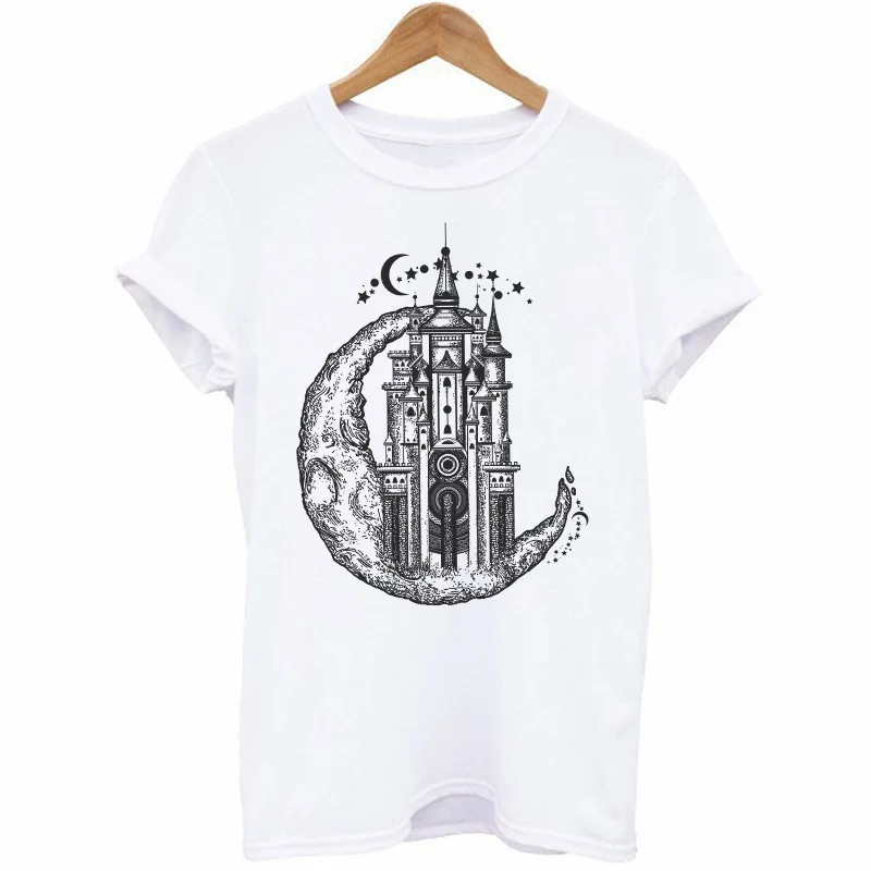 1425 Summer Women T Shirt Cosmic Belief Harajuku New Ins Travel The World Tshirt Women Cartoon Printed Vogue Casual Tee Shirt Femme - Цвет: 1425