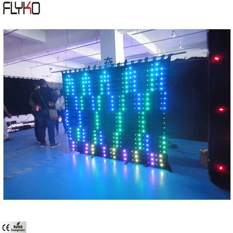 Светодиодная занавеска Flyko P80mm 2x2 5 m светодиодная видео ткань бесшовная молния