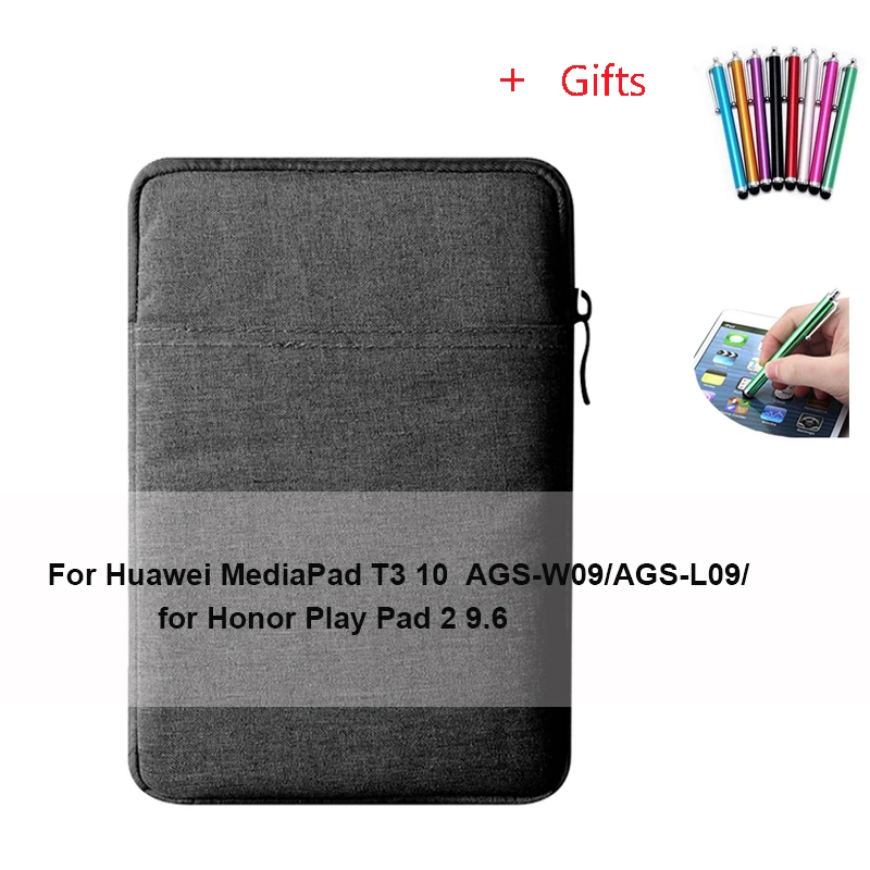 For Huawei T3 10 Чехол для планшета huawei MediaPad Media Pad T3 T5 10 Honor Pad 2 9,6 AGS-W09 L09 AGS2-W09 L09 чехол из закаленного стекла+ ручка - Цвет: For Huawei T3 10