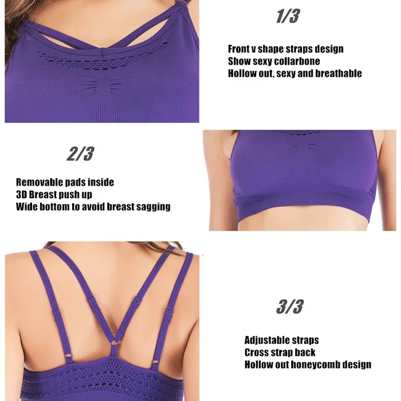 Спортивный комплект AmeSin с регулируемыми бретелями бюстгальтер для йоги и