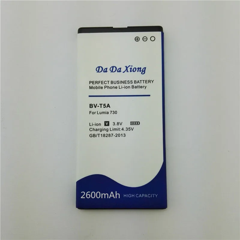 2600mAh BV T5A BVT5A литий ионный аккумулятор для телефона Nokia Lumia 730 735 738 Superman RM 1038 1040|battery