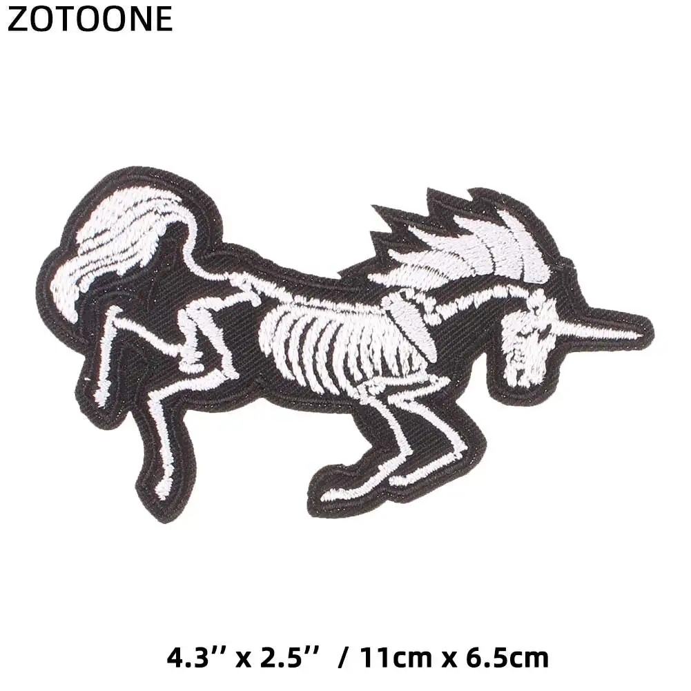 ZOTOONE цветок череп нашивки с лошадьми Diy наклейки железо на одежду теплопередача
