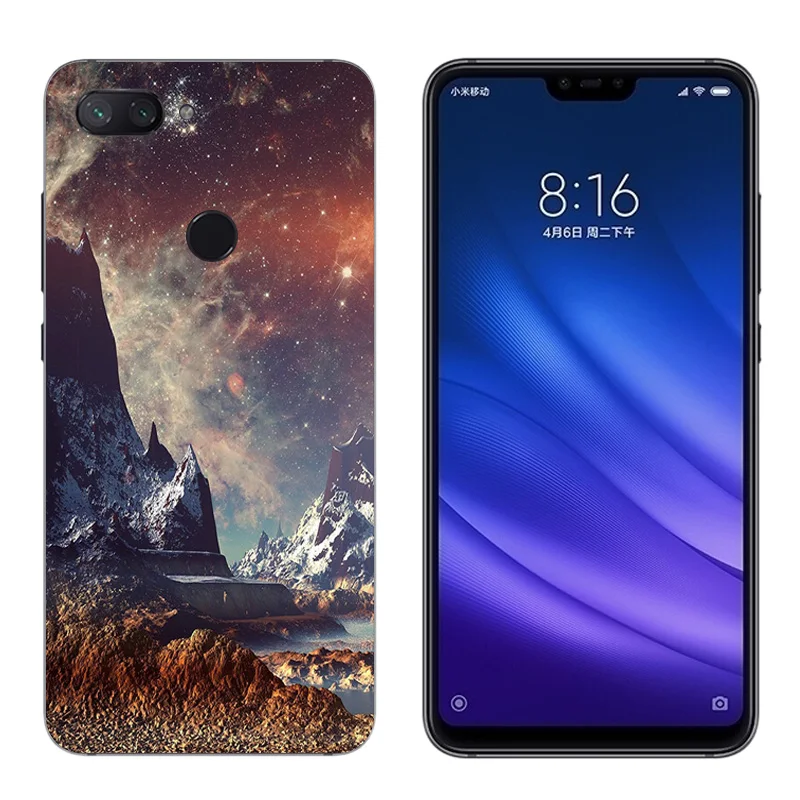 Мягкий ТПУ для Xiaomi Mi 8 Lite 6 26 дюймов смайлик чехол телефона с рисунком Youth тонкий