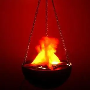 Электрический паяльник для Хэллоуина забавная поддельная корзина огня лампа