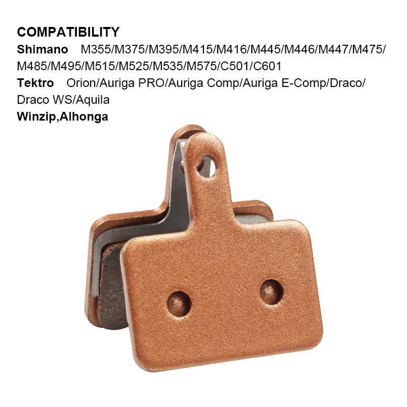 BIKEIN 2 пары MTB Спеченные Дисковые Тормозные колодки для Shimano M375 M395 M416 M445 M446 M485 M495 M515