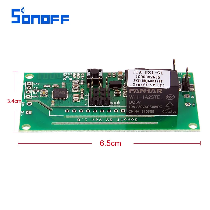 Sonoff SV безопасный Напряжение Wi Fi Беспроводной модуль коммутатора Поддержка
