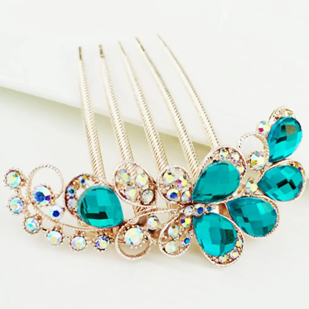 2020 элегантный геометрический заколки для волос аксессуары гребень Стразы с