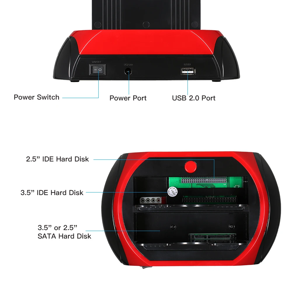 Док станция для жестких дисков IDE/SATA 2 5 дюйма USB 3 5|Корпус жесткого диска| |