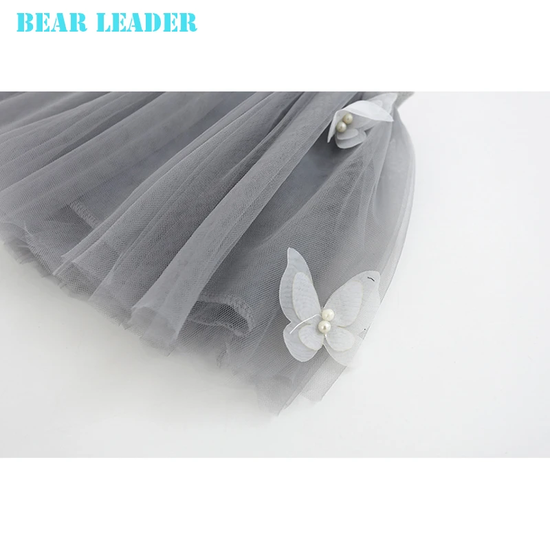 Bear leader/комплекты одежды для девочек; коллекция года; брендовая одежда для девочек; белая футболка с короткими рукавами и рисунком+ платье с вуалью; комплект из 2 предметов; детская одежда