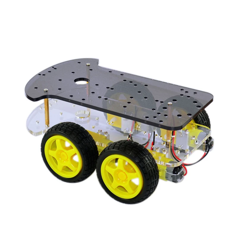 Шасси для робота автомобиля 4WD Arduino с 4 мя редукторными двигателями и колесами шин