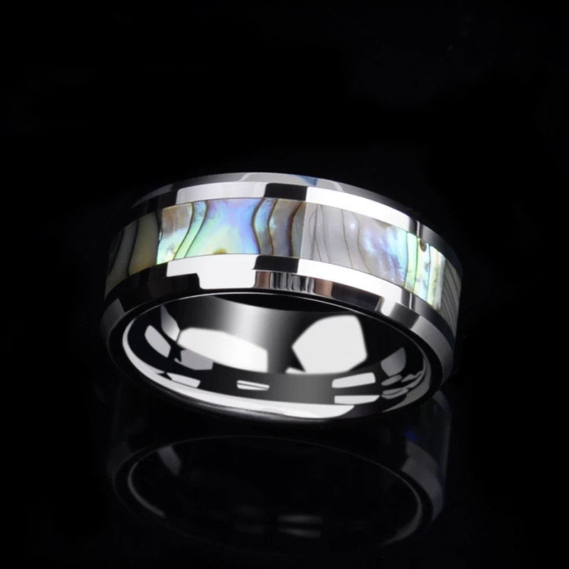 Кольца из карбида вольфрама для мужчин высокополированные ширина 8 мм