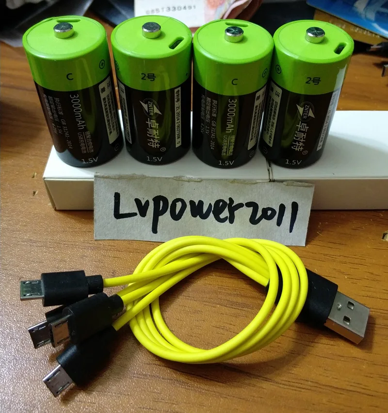 Аккумуляторная батарея ZNTER с разъемом usb 1 5 В 3000 мА · ч 4500mwh|Перезаряжаемые батареи|