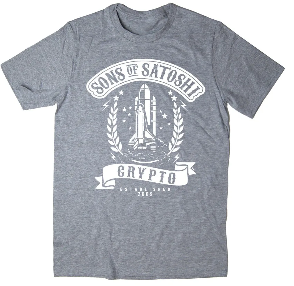 Sons Of Satoshi T-Shirt - Bitcoin Crypto Reddit Btc Ltc Xrp Summer Tops For Man Cotton Fashion Family T Shirts | Мужская одежда