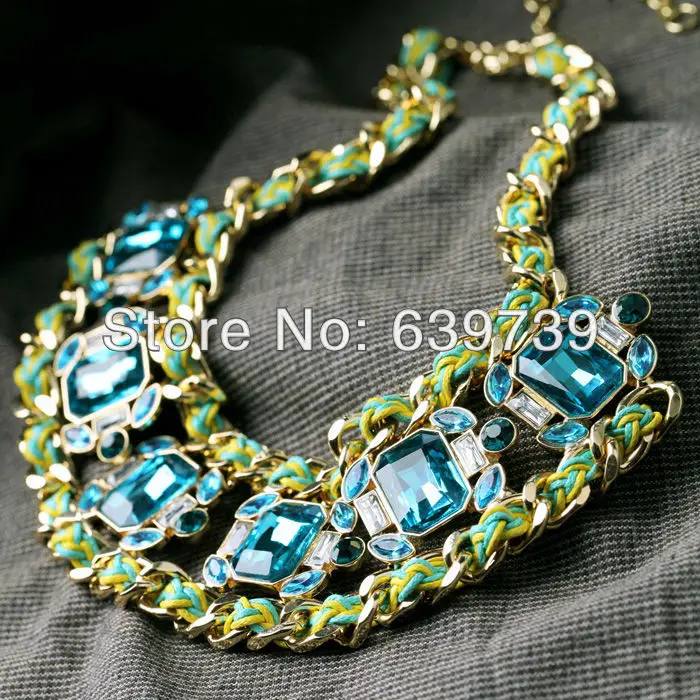 Ожерелье из зеленой ткани в форме круга для летнего дня по оптовой цене |