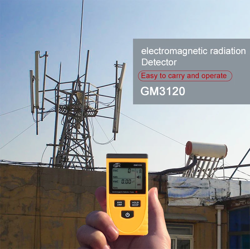 BENETECH электромагнитного излучения дозиметр детектор Emf метр ручной счетчик Гейгера электрического поля излучения тестер