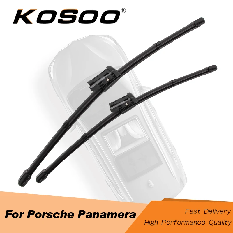 

KOSOO For Porsche For Panamera(970) 2009 2010 2011 2012 2013 2014 2015 2016 2017 Fit Push Button/Hook Arms Auto Wiper Blades